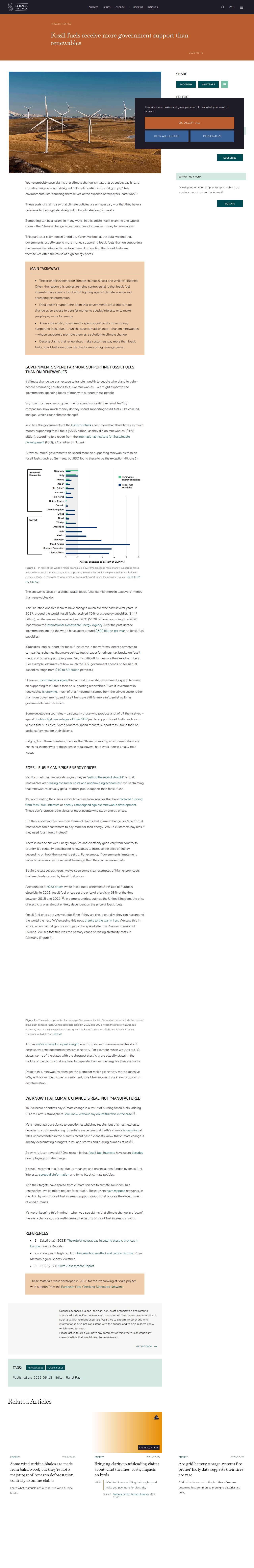 Fossil fuels receive more government support than renewables - Saved screenshot