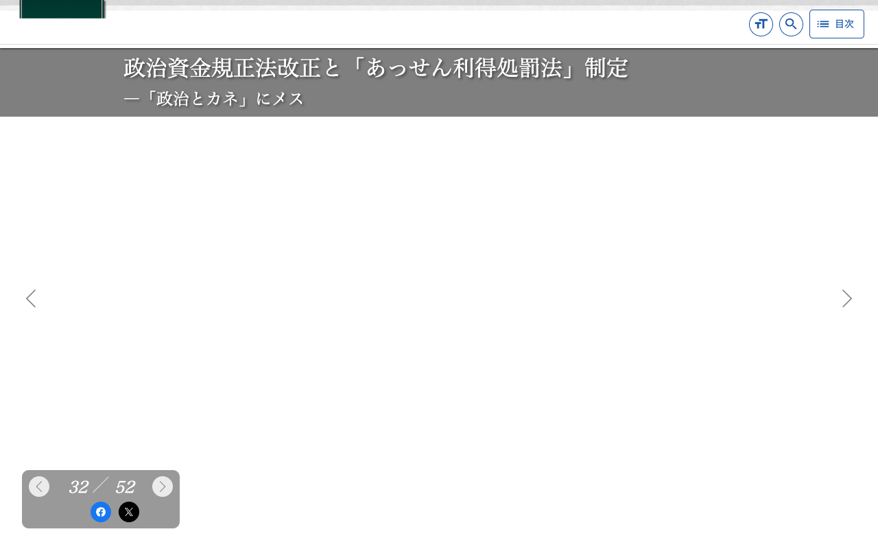 政治資金規正法改正と「あっせん利得処罰法」制定 ―「政治とカネ」にメス | 写真で読む公明党の60年 - 保存されたスクリーンショット