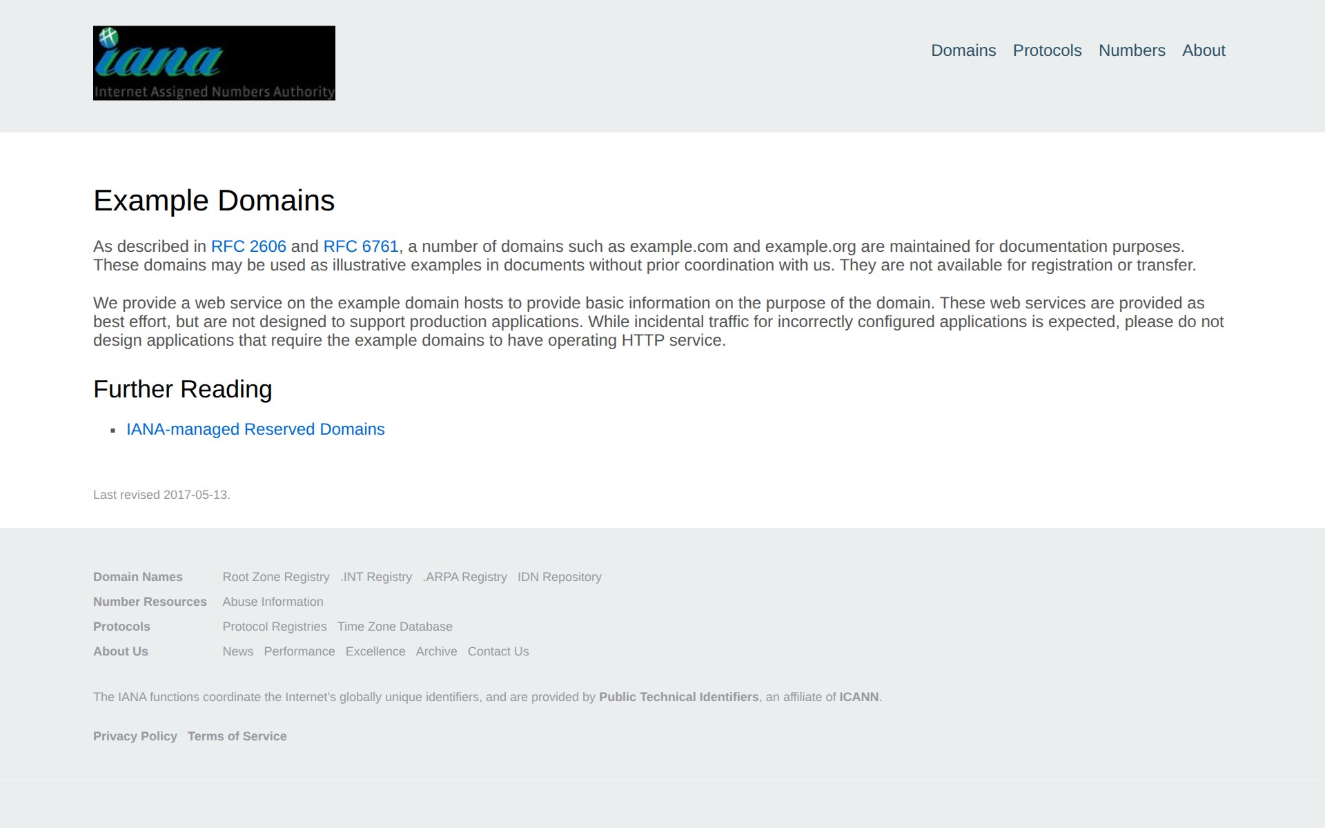 Example Domains - 保存されたスクリーンショット