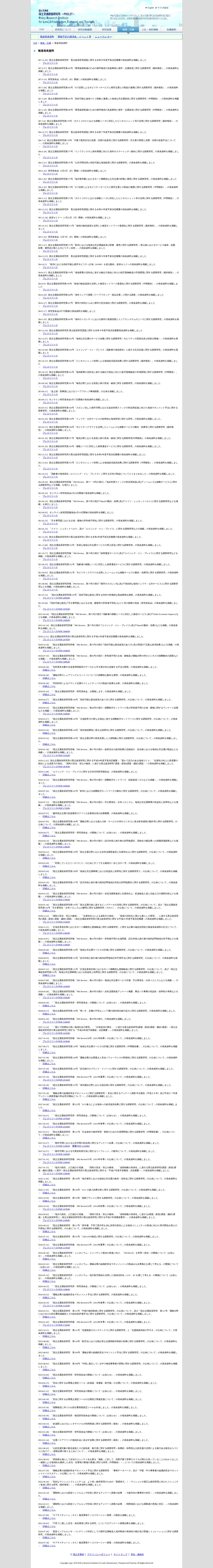国土交通政策研究所(報道発表資料) - 保存されたスクリーンショット