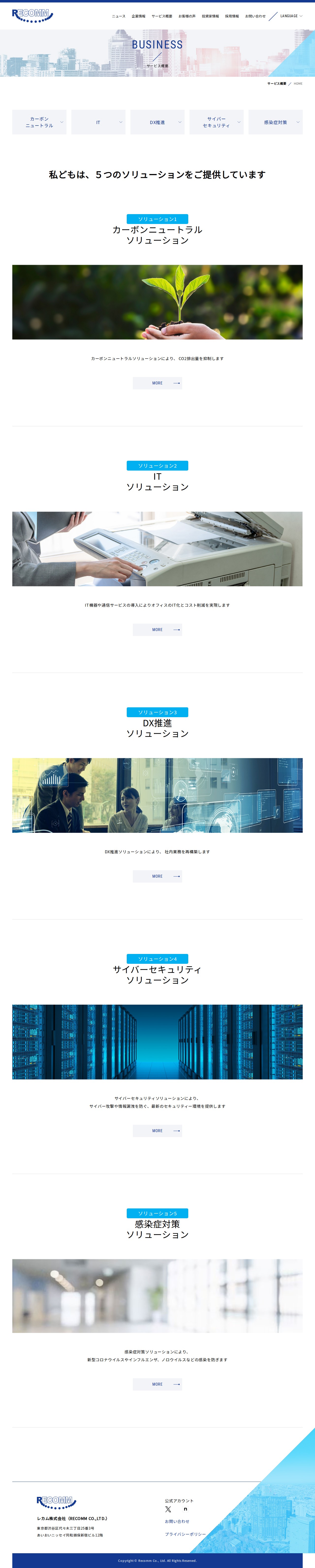 サービス概要 | レカム 株式会社(RECOMM CO.,LTD.) - 保存されたスクリーンショット
