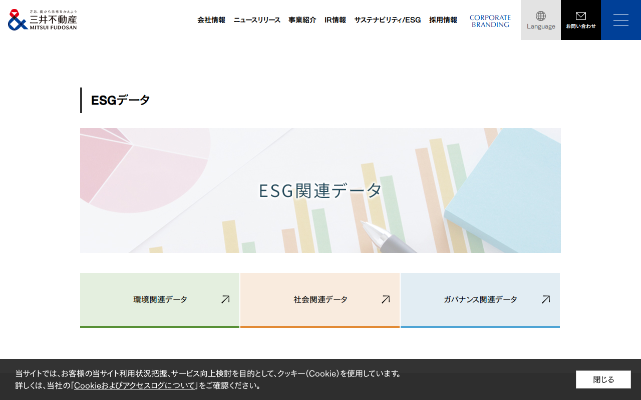 ESGデータ|サステナビリティ/ESG|三井不動産 - 保存されたスクリーンショット