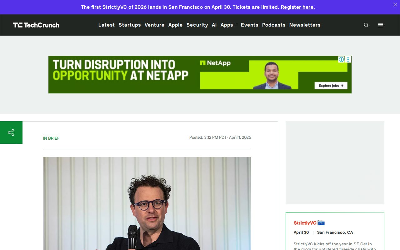 Anthropic took down thousands of GitHub repos trying to yank its leaked source code — a move the company says was an accident | TechCrunch - Saved screenshot