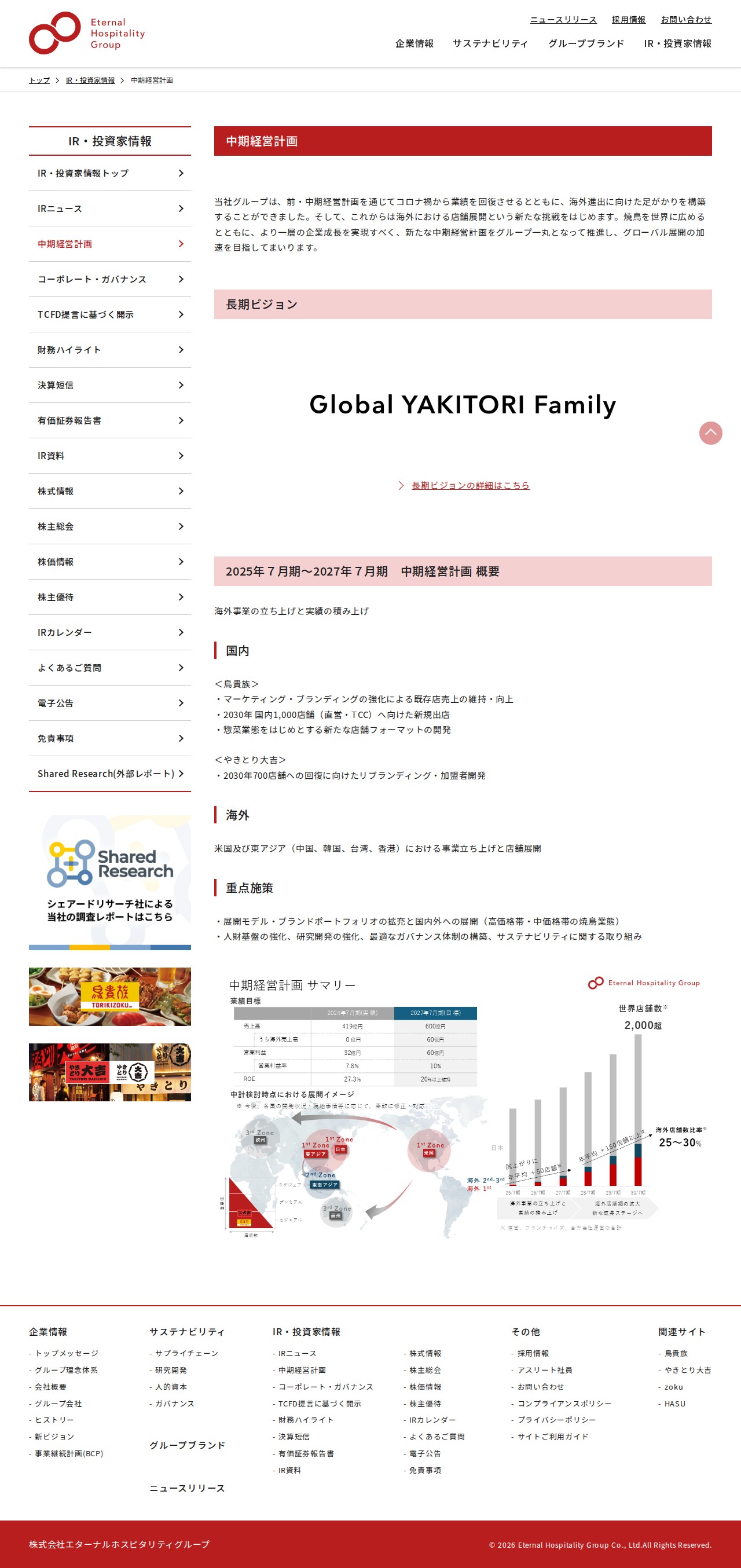 中期経営計画 | 株式会社 エターナルホスピタリティグループ - 保存されたスクリーンショット