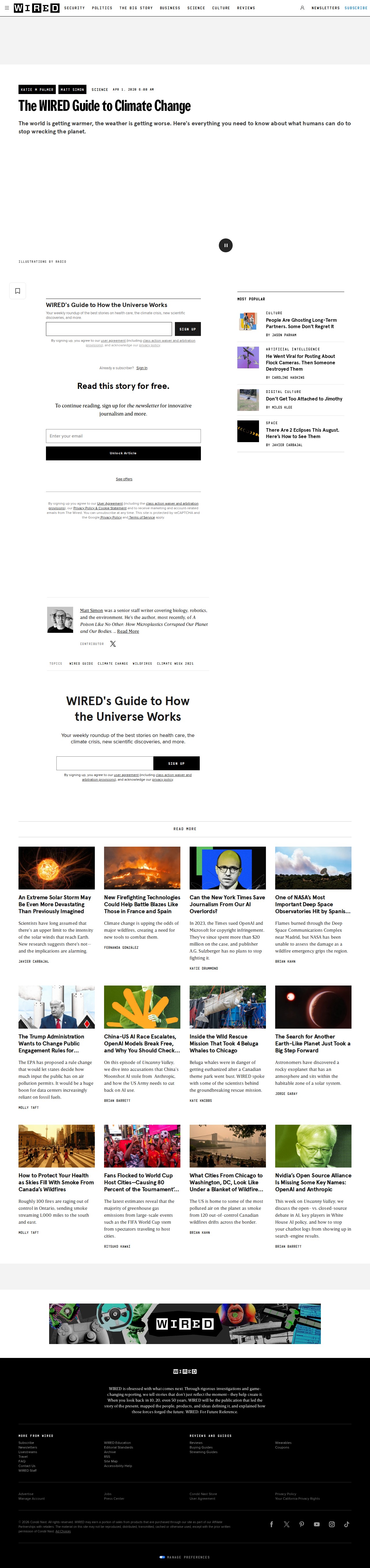 Climate Change: The Complete WIRED Guide | WIRED - Saved screenshot