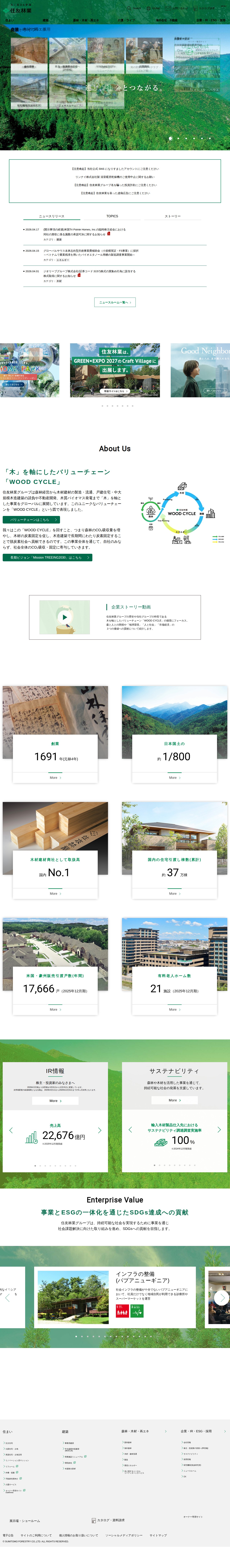 住友林業 - 総合住生活関連企業 (戸建住宅・注文住宅・土地活用・賃貸経営) - 保存されたスクリーンショット