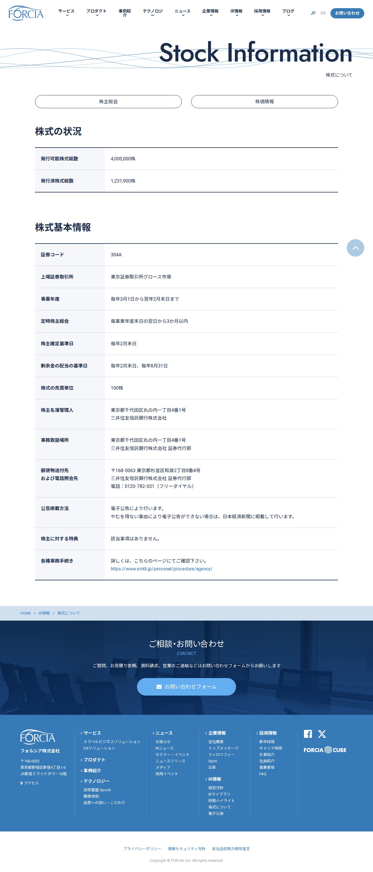 株式について│IR情報│フォルシア株式会社 - 保存されたスクリーンショット