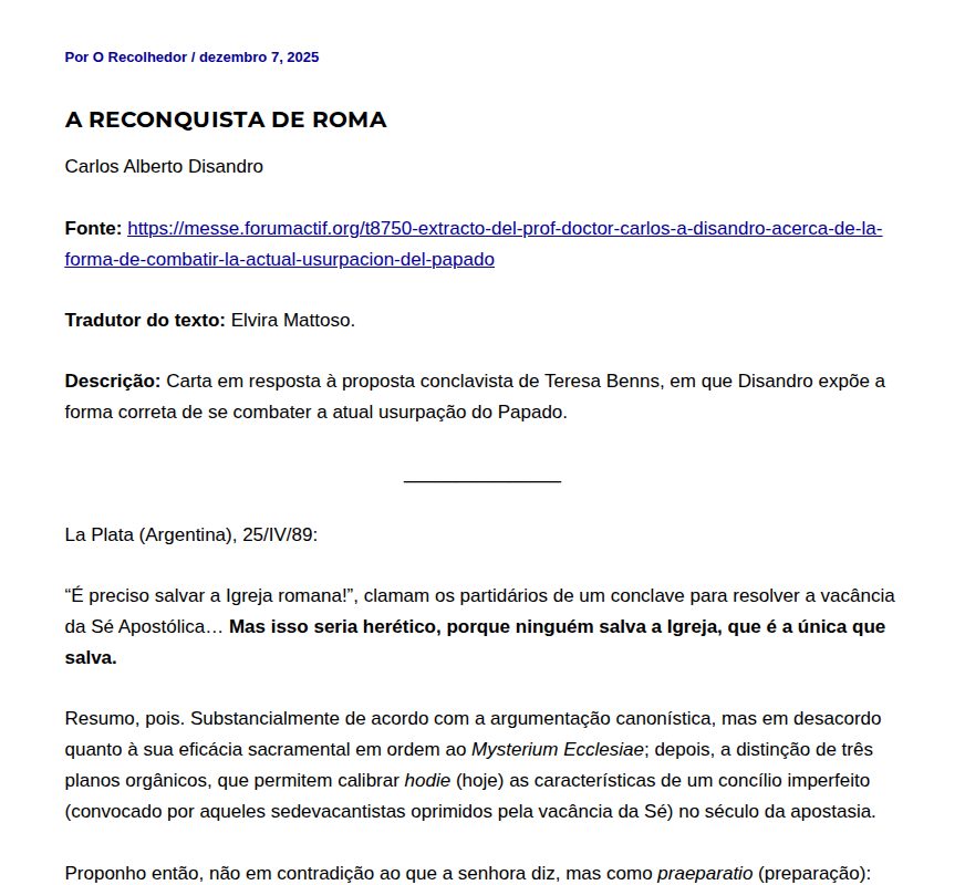 A reconquista de Roma - O Recolhedor - Saved screenshot