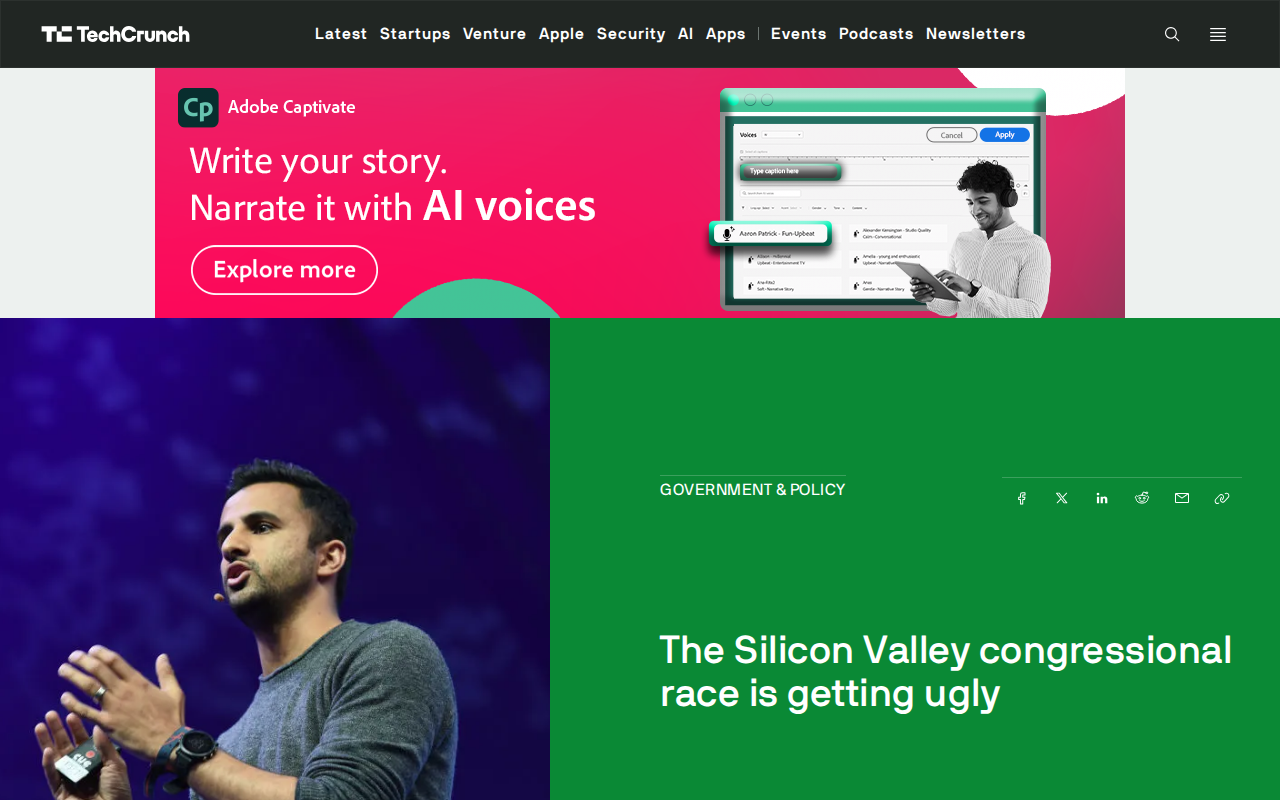 The Silicon Valley congressional race is getting ugly | TechCrunch - Saved screenshot
