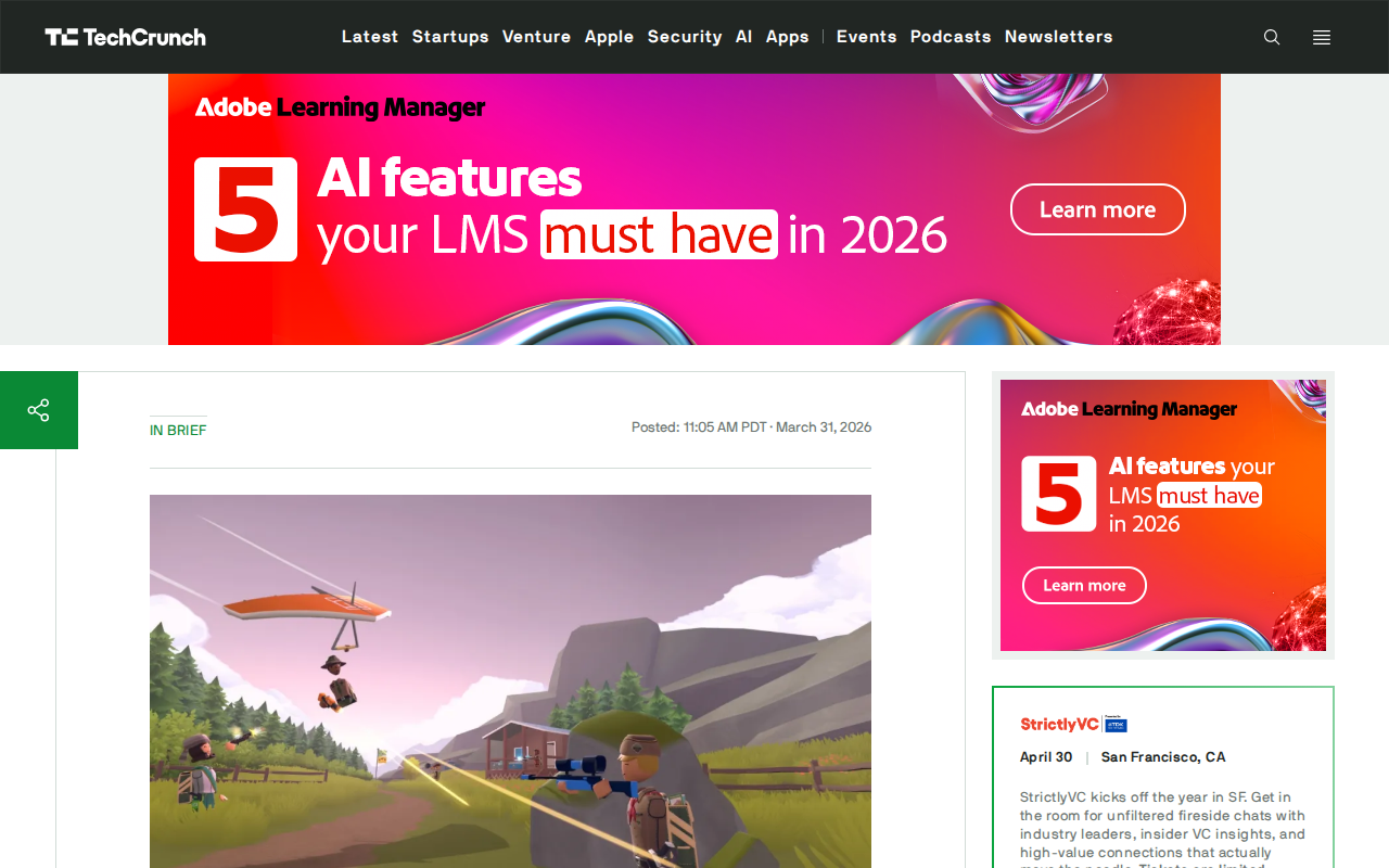 Social gaming platform Rec Room, once valued at $3.5B, is shutting down | TechCrunch - Saved screenshot