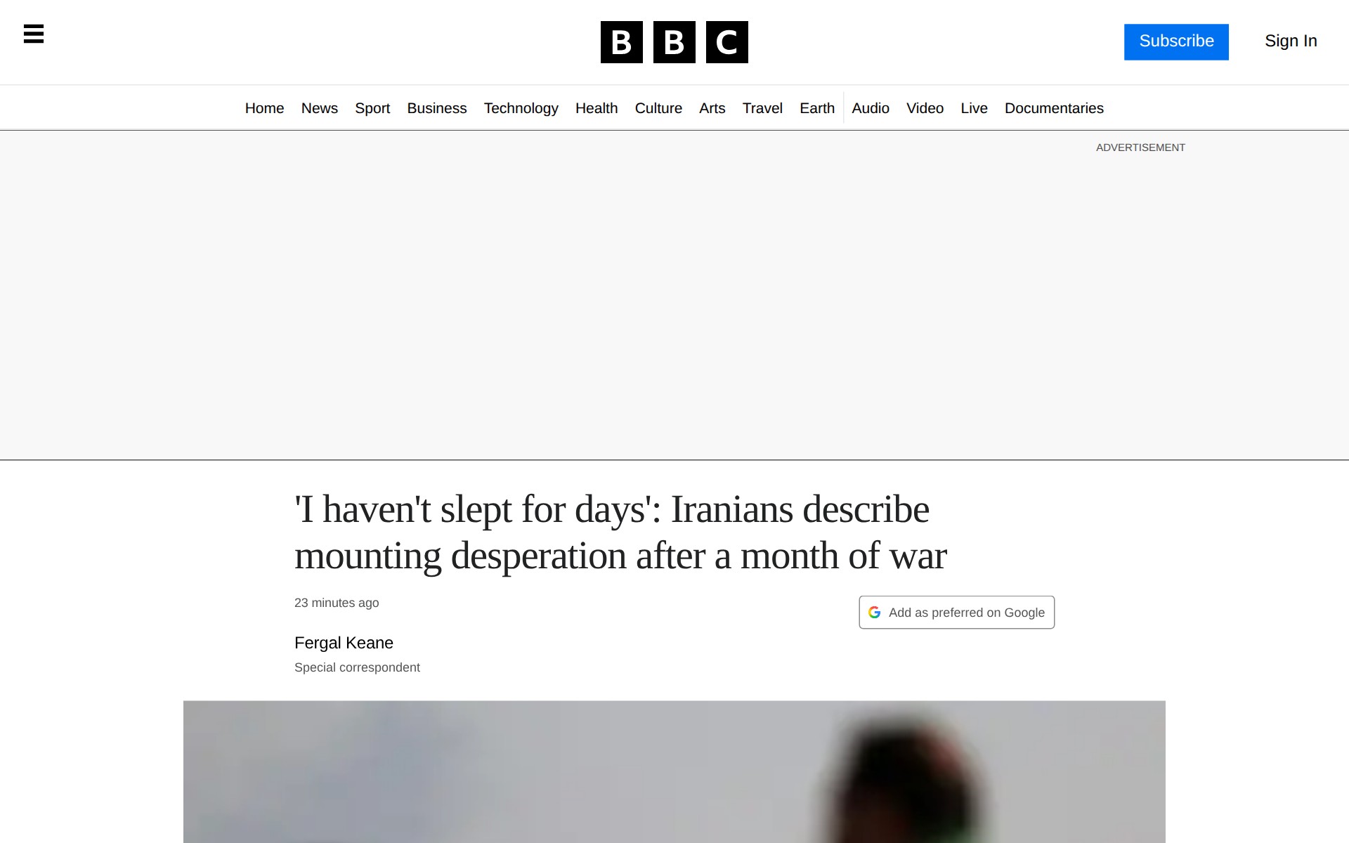 'I haven't slept for days': Iranians describe mounting desperation after one month of war - 保存されたスクリーンショット