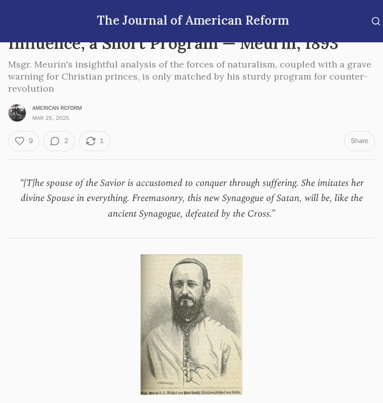 Opposing the Synagogue of Satan and its Influence, a Short Program — Meurin, 1893 - 保存されたスクリーンショット