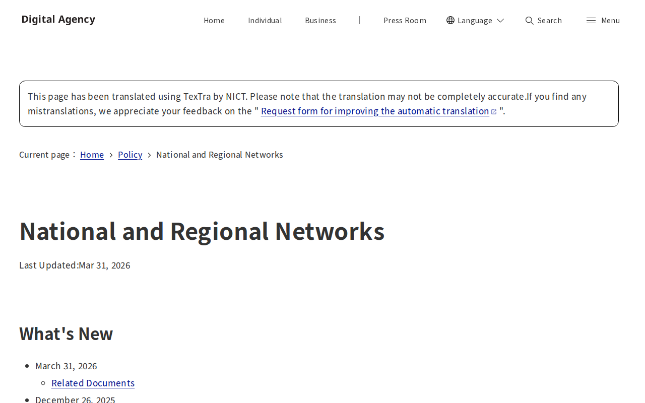National and Regional Networks|Digital Agency - 保存されたスクリーンショット