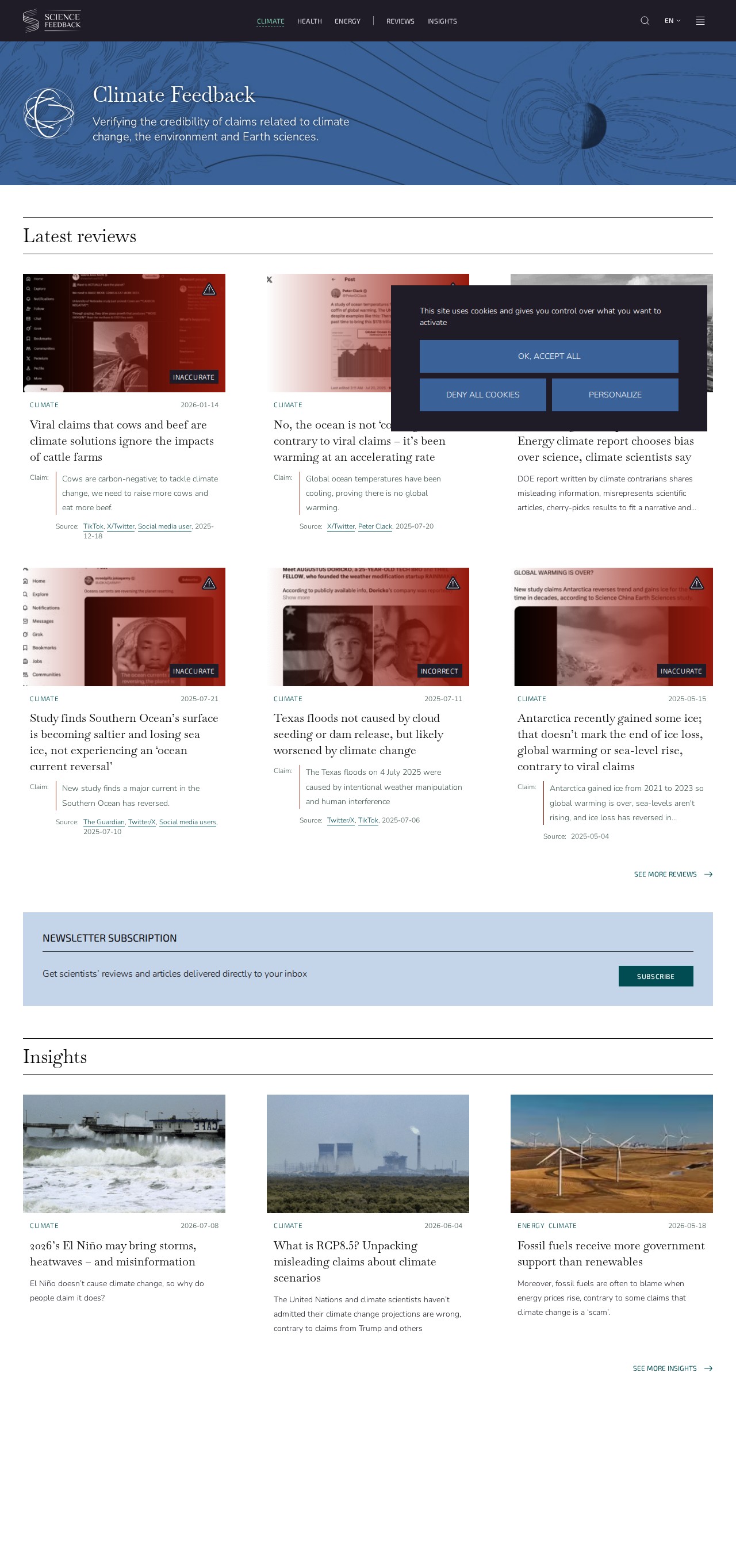 Climate Feedback - Saved screenshot