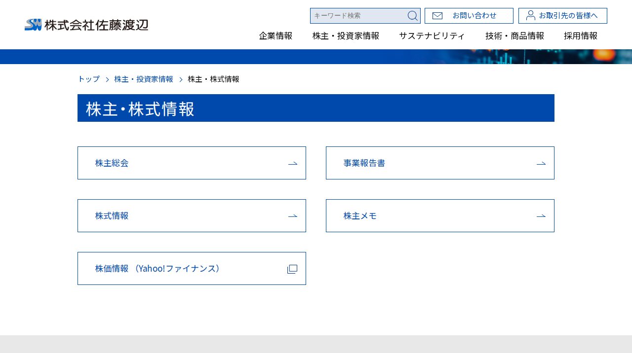 https://watanabesato.co.jp/ir/shareholder_top/ - 保存されたスクリーンショット