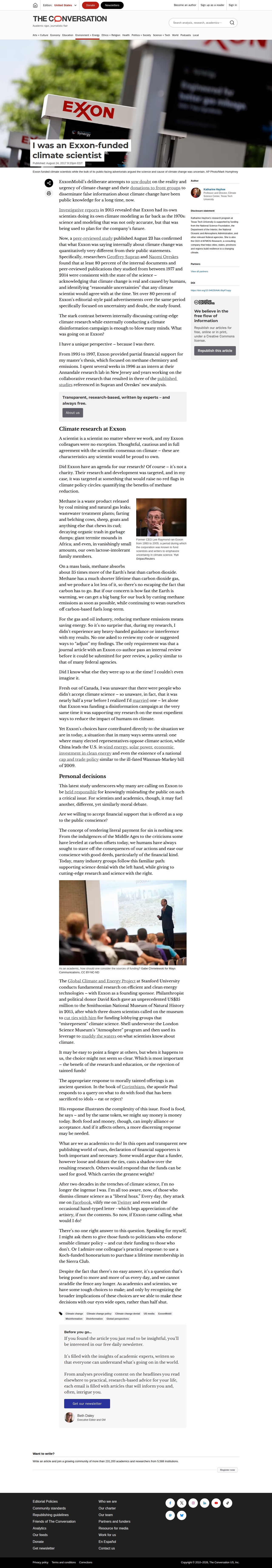 I was an Exxon-funded climate scientist - 保存されたスクリーンショット