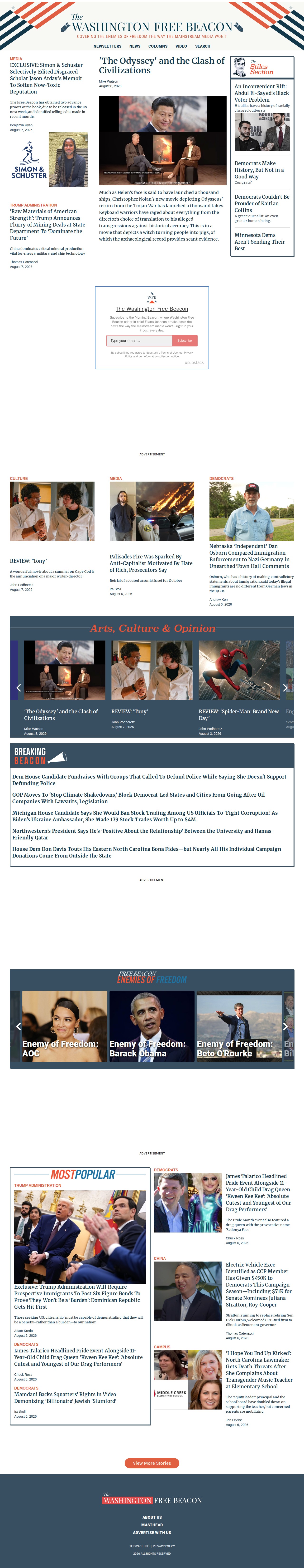 "Free Beacon" — Breaking News, Politics, National Security - 保存されたスクリーンショット