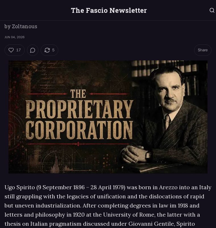 Ugo Spirito’s Proprietary Corporatism - 保存されたスクリーンショット