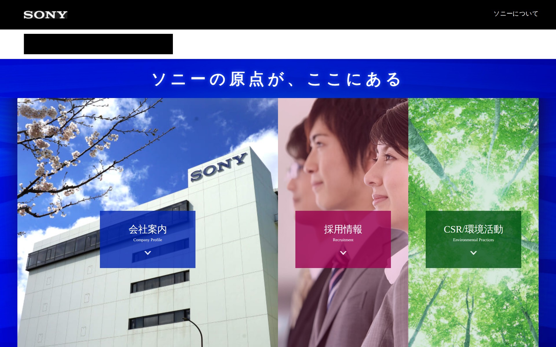 ソニーストレージメディア株式会社 - 保存されたスクリーンショット