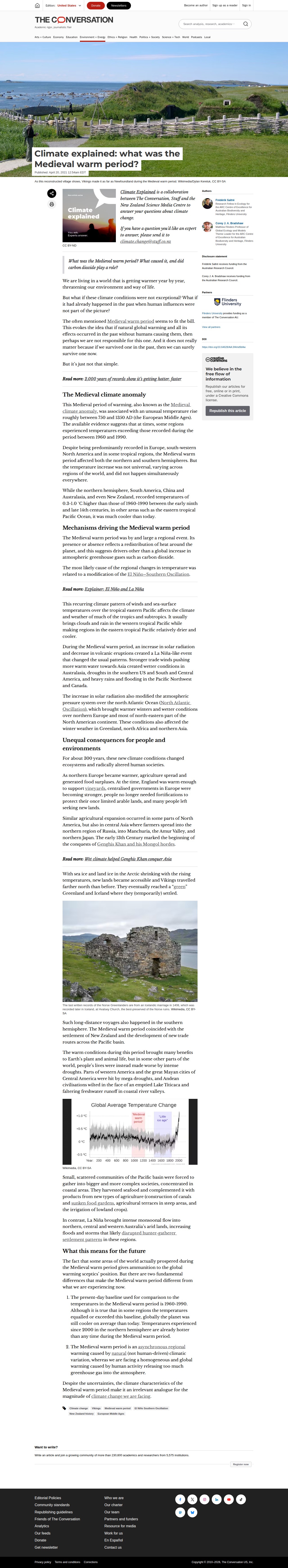 Climate explained: what was the Medieval warm period? - 保存されたスクリーンショット