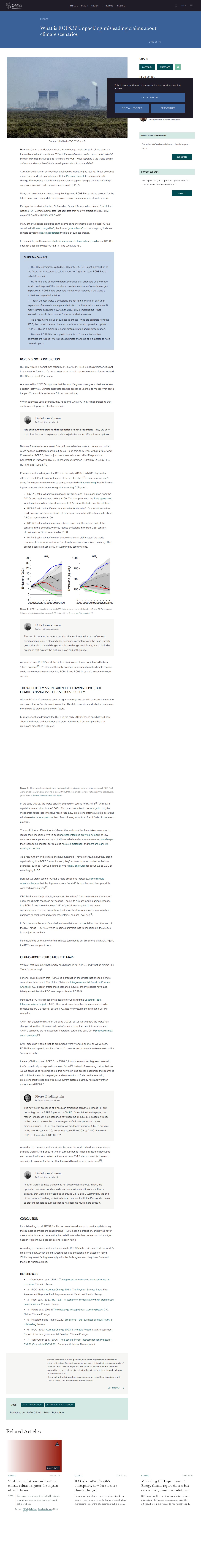 What is RCP8.5? Unpacking misleading claims about climate scenarios - Saved screenshot