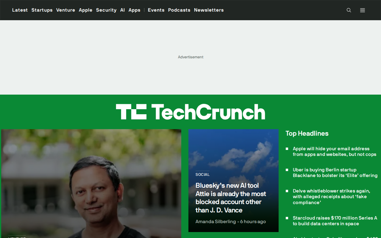 TechCrunch | Startup and Technology News - Saved screenshot